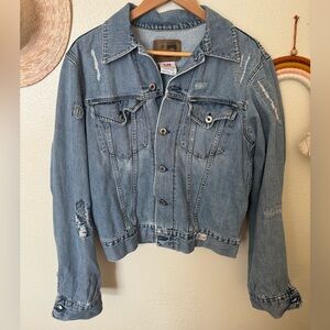 G Star Jean Jacket with distressed details